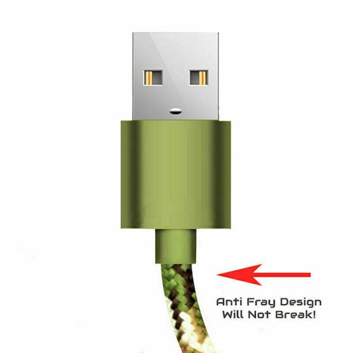 3 Pack 10Ft Camo Type-C USB Fast Charging Charger Cable for Samsung Galaxy S22, S21, S20, S10, S9, Note 20 10 9 8, A02S A03S A13 A14 A20 A23 A32 A42 A52 A53 A71, Z Fold 4, Z Flip 4