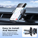 [2023 OVER-THE-TOP Stabiility]  Phone Mount for Car Vent Clip Universal Grey Car Phone Holder Mount Hands-Free Cell Phone Holder for Car Air Vent Clip for Iphone 14 Samsung Note ＆ All Phones