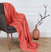 Cotton Waffle Blanket 300 GSM (Coral - 90X108 Inches) Soft Lightweight Breathable Bed Blanket King Size Layering Any Bed for All Season
