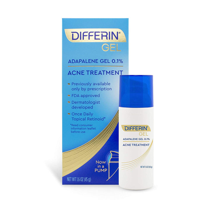 Acne Treatment Differin Gel, 30 Day Supply, Retinoid Treatment for Face with 0.1% Adapalene, Gentle Skin Care for Acne Prone Sensitive Skin, 15G Tube (Packaging May V