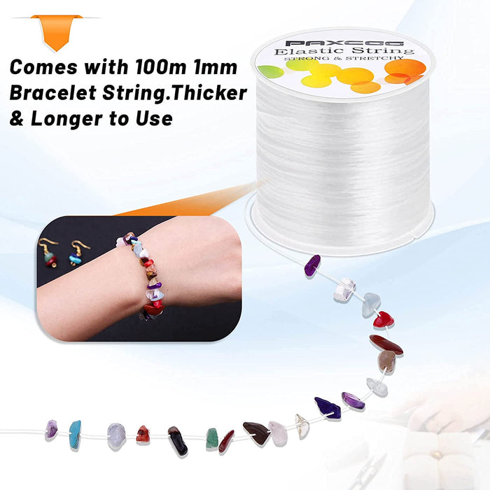 1Mm Elastic Bracelet String Cord Stretch Bead Cord for Jewelry Making and Bracelet Making
