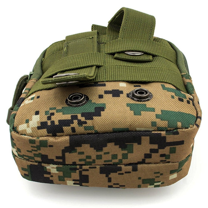For Apple Iphone 14, 14 Pro, 13, 13 Pro, 12, 12 Pro, 11 Pro, XS, X, 8, 7, 6S, 6, Tactical Cover Smartphone Holster EDC Security Pack Carry Case Pouch Belt Waist Bag Gadget Money Pocket - Green Camo