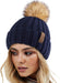FURTALK Womens Winter Knitted Beanie Hat with Faux Fur Pom Warm Knit Skull Cap Beanie for Women…