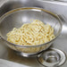 3 Piece Colander Set-Stainless Steel Wired Mesh Strainer Baskets with Wide Handles-11"-5 Quart, 9.5"