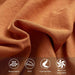 Burnt Orange Comforter Set Queen Size Pom Pom, 3 Piece Boho Bed Set, All Season Farmhouse Microfiber down Alternative Bedding Comforter (90X90) with 2 Pillow Shams