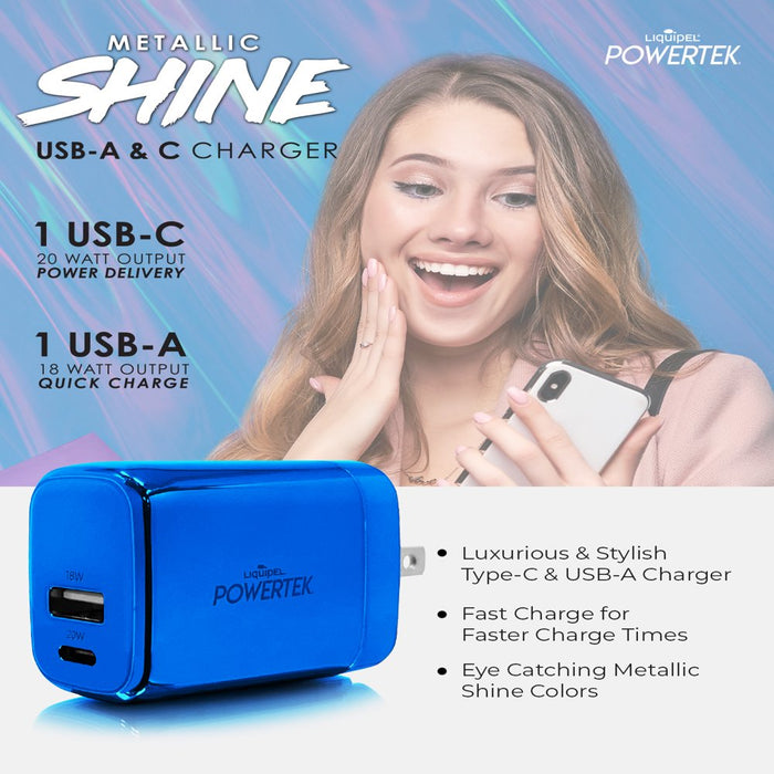 38W PD USB C 20W and USB a 18W Dual Port Wall Charger, Fast Charging Phone Wall Block Power Adapter Cube and Foldable Plug, Compatible with Iphone, Ipad, Iwatch, Galaxy, Android
