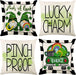 St Patricks Day Gnomes Pillow Covers 18X18 Set of 4 Home Decor, Shamrock Plaid Throw Pillows Lucky Truck Green Decor, St Patricks Day Decor Couch Pillows Covers for Sofa Farmhouse Bed