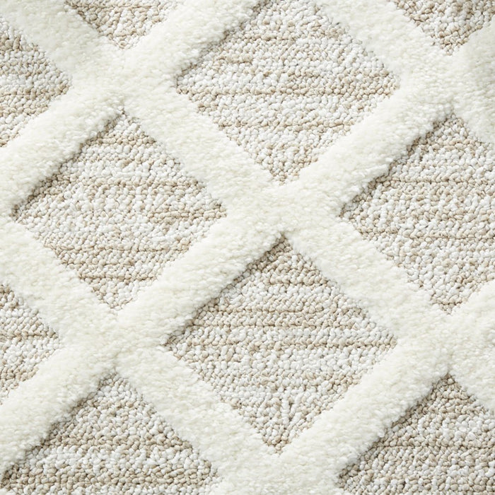 Wanda June Home Tufted Triangles Area Rug, Beige, 5'2" X 7'2" by Miranda Lambert