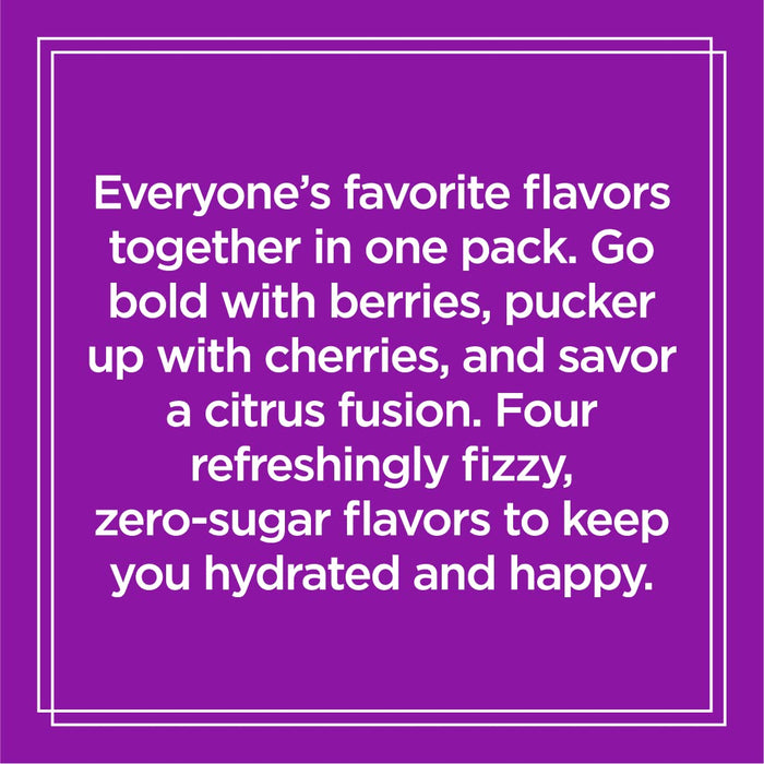 Sparkling Ice Purple Variety Pack, Flavored Sparkling Water, Zero Sugar, with Vitamins and Antioxidants, 17 Fl Oz, 12 Count (Black Raspberry, Cherry Limeade, Orange Mango, Kiwi Strawberry)
