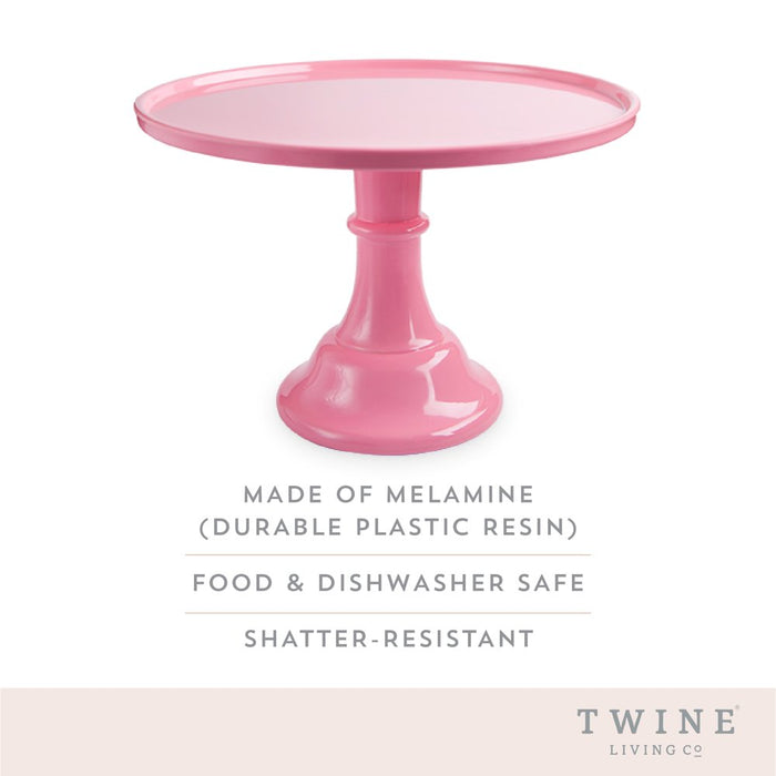 Twine Green Melamine Cupcake and Cake Stand - Dessert Accessory, Pink