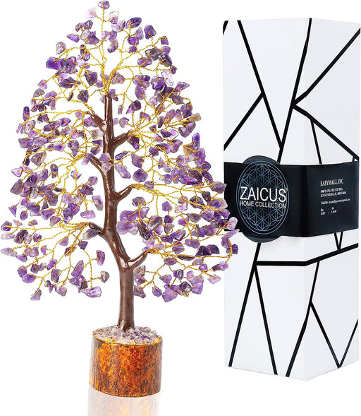 Amethyst Crystal Tree - Meditation Accessories - Good Luck Gifts for Women - Gemstone Tree - Feng Shui Decor - Tree of Life - Spiritual Decor - Blue Crystal Tree - Home Decor Size:-10-12 Inch