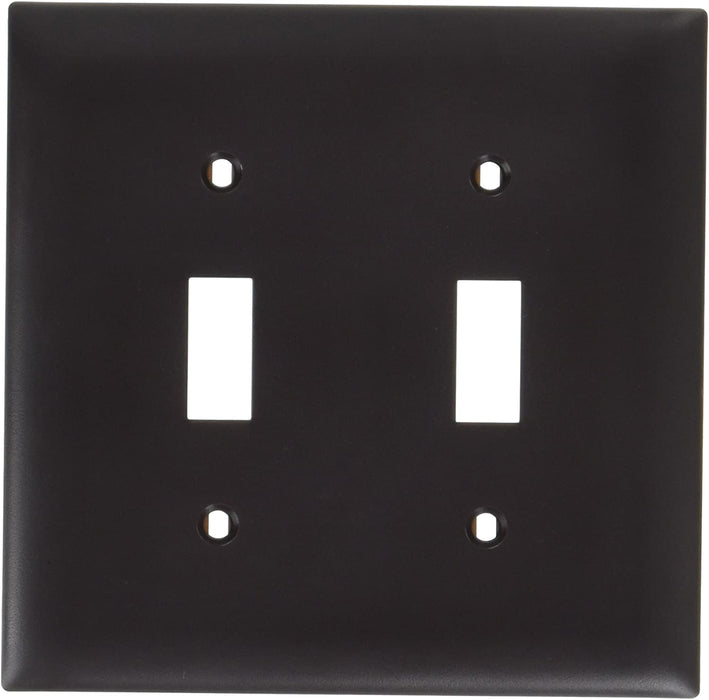 Legrand - Pass & Seymour TP2 TP1WCP10 Toggle Switch Wall Plates, 2-Gang, Brown