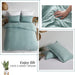 Duvet Cover Queen Size - Super Soft Green Blue Duvet Cover Set 3 Piece 100% Washed Microfiber Comforter Cover Set Bedding Set with Zipper Closure, 1 Duvet Cover 90X90 and 2 Pillow Shams