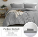 Duvet Cover Queen Size - Super Soft Gray Duvet Cover Set 3 Piece 100% Washed Microfiber Comforter Cover Set Bedding Set with Zipper Closure, 1 Duvet Cover 90X90 Inches and 2 Pillow Shams
