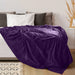 Fleece Blanket Queen Size Purple 300GSM Luxury Bed Blanket Anti-Static Fuzzy Soft Blanket Microfiber (90X90 Inches)
