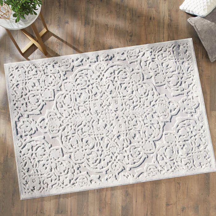 My Texas House Dahlia, Transitional, Medallion, Woven Area Rug, 7'9" X 10'10"