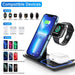Wireless Charger, 3 in 1 Qi-Certified 15W Fast Charging Station for Apple Iwatch Series 5/4/3/2/1,Airpods,Wireless Charging Stand for Iphone 13/12/11 Series/Xs MAX/XR/XS/X/8/8 Plus/Samsung