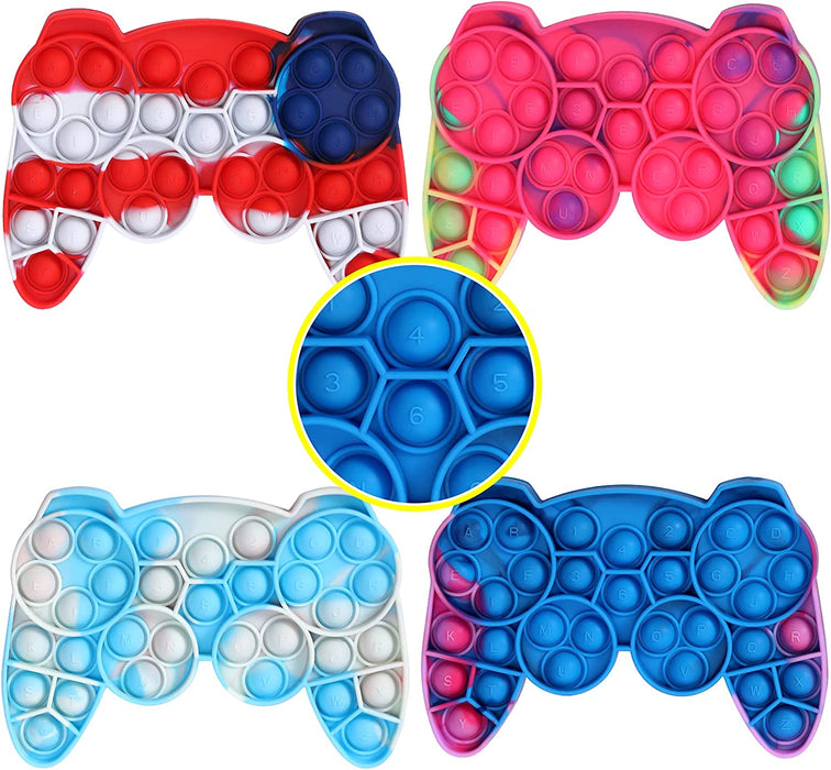 2 Packs Pop Fidget Sensory Toys, Autism Special Needs Stress Relief Silicone Pressure Relieving Toys, round and Square Squeeze Toys for Kids Children Adults (Set of 2)