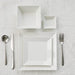 Classic White Square Dinnerware Set for 4, off White
