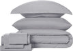 Queen Bed in a Bag 7-Pieces Comforter Set with Sheets Light Grey All Season Bedding Sets with Comforter, Pillow Shams, Flat Sheet, Fitted Sheet and Pillowcases