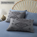 Oli Anderson Tufted Duvet Cover Queen Size, Soft and Lightweight Duvet Covers Set for All Seasons, 3 Pieces Boho Embroidery Shabby Chic Bedding Set (Grey, Queen, 90’’ X 90’’)