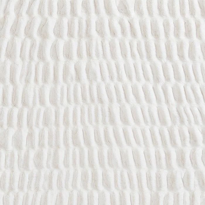 Better Homes & Gardens Faux Fur Throw Blanket, 50"X60", Ruched Faux Fur, White