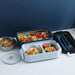 Bento Box 1050Ml Lunch Box 2 Layers Leak-Proof Lunch Containers with Spoon Fork Chopsticks for School Office