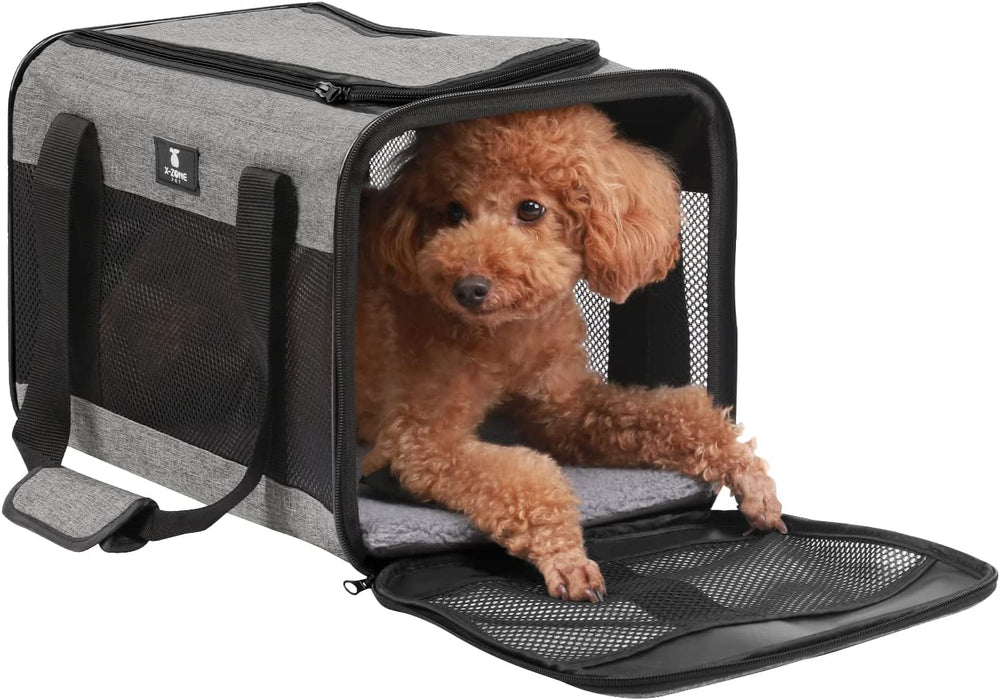 Cat Carrier Pet Carrier Portable Kitten Carrier for Small Medium Cats under 25 Lbs,Cat Carrying Case with Removable Fleece Pad,Airline Approved Soft Sided Pet Travel Carrier