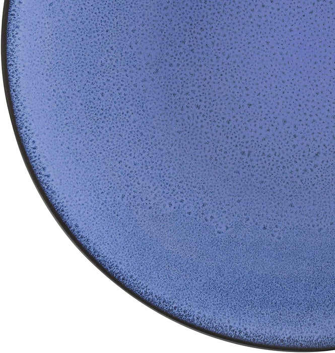 Gibson Soho Lounge round Reactive Glaze Stoneware Dinnerware Set, Service for 4 (16Pc), Blue, Soho Round.
