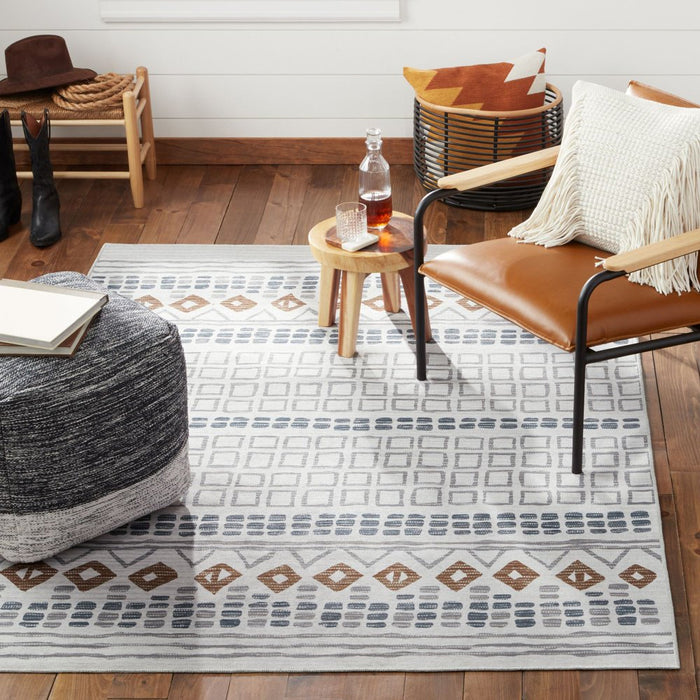 Wanda June Home Geo Washable Area Rug, Cream, 5'2" X 7'2" by Miranda Lambert