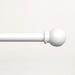 Mainstays 5/8" White Ball Single Curtain Rod, 48-84", White