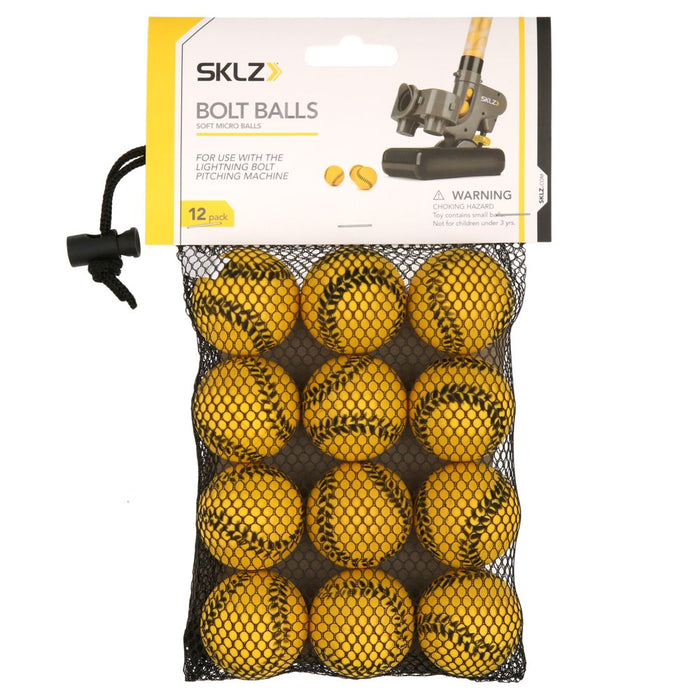 SKLZ Lightning Bolt Balls Foam Baseballs for Training and Practice, 12 Pieces