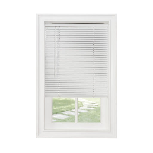 Achim GII Morningstar Indoor Cordless White Vinyl Light Filtering Window Mini Blind, 64" L X 35" W