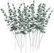 24Pcs Eucalyptus Stems Decor Artificial Eucalyptus Leaves Faux Greenery Branches for Wedding Centerpiece Flower Floral Arrangement Farmhouse Home Decoration