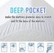 Bedding Quilted Fitted Queen Mattress Pad Cooling Breathable Fluffy Soft Mattress Pad Stretches up to 21 Inch Deep, Queen Size, White, Mattress Topper Mattress Protector