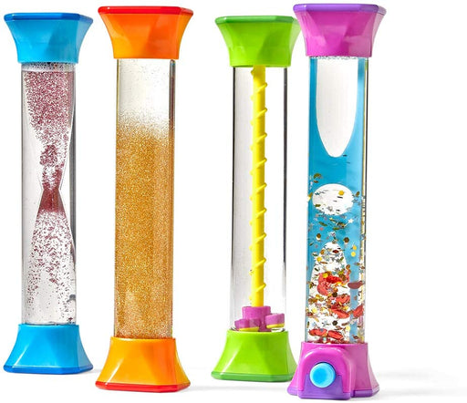 Sensory Fidget Tubes, Anxiety Relief Toy, Occupational Therapy Toys, Fidget Toys for Kids, Sensory Toys for Sensory Play, Play Therapy Toys, Calm down Corner, Toddler Must Haves (Set of 4)