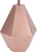 Rose Gold Modern Hexagon Nursery Lamp with Shade & Bulb