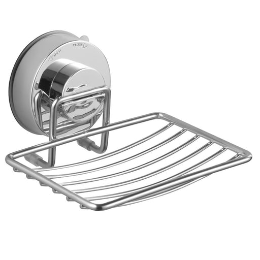 Eeekit Powerful Vacuum Suction Cup Mounted Soap Dish, Waterproof Soap Tray Bar Soap Basket, Strong Rustproof Stainless Steel Wall Mounted Soap Saver Sponge Holder for Bathroom & Kitchen Sink, No Drilling (3 Pack)
