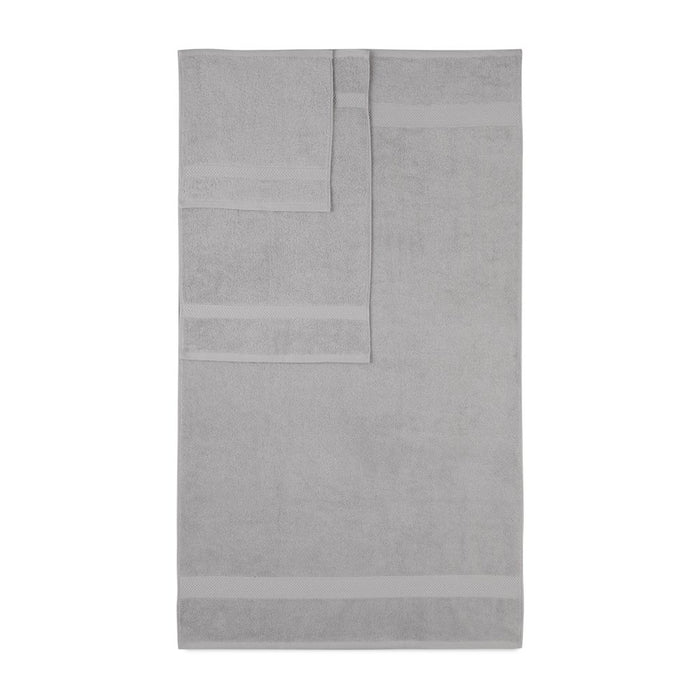 Martex 7132976 Ringspun Solid Soft Absorbent Cotton 6 Piece Hand and Bath Towel Set Silver