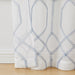Mainstays Modern Blue Geometric Rod Pocket Sheer Curtain Set, 28" X 84" (4 Panels)