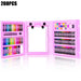 208 PCS Kid Draw Set Colored Pencil Crayon Watercolors Pens with Drawing Board Drawing Set Toy School Supplies Kid Gifts