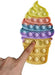 Push Pop It Popsicle Cone – Ice Cream Sensory Silicone Fidget Toys – Stress Relief, Autism & Anti-Anxiety – Flexible, Odorless & Easy to Play - Perfect for Elderly, Adults & Kids | Colorful