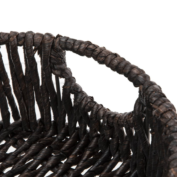 Mainstays round Dark Brown Maize Low-Rise Decorative Storage Basket