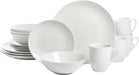 Simply Coupe 16 Piece Dinnerware Set, White - SM-1600-CP-SW