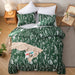 Queen Comforter Set Emerald Comforter Set 3 PCS Bedding Sets Floral Comforter Set Plant Flowers Printed on Fluffy Comforter Set for All Season