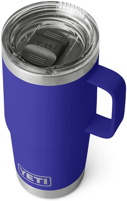 Rambler 20 Oz Travel Mug, Stainless Steel, Vacuum Insulated with Stronghold Lid, Black