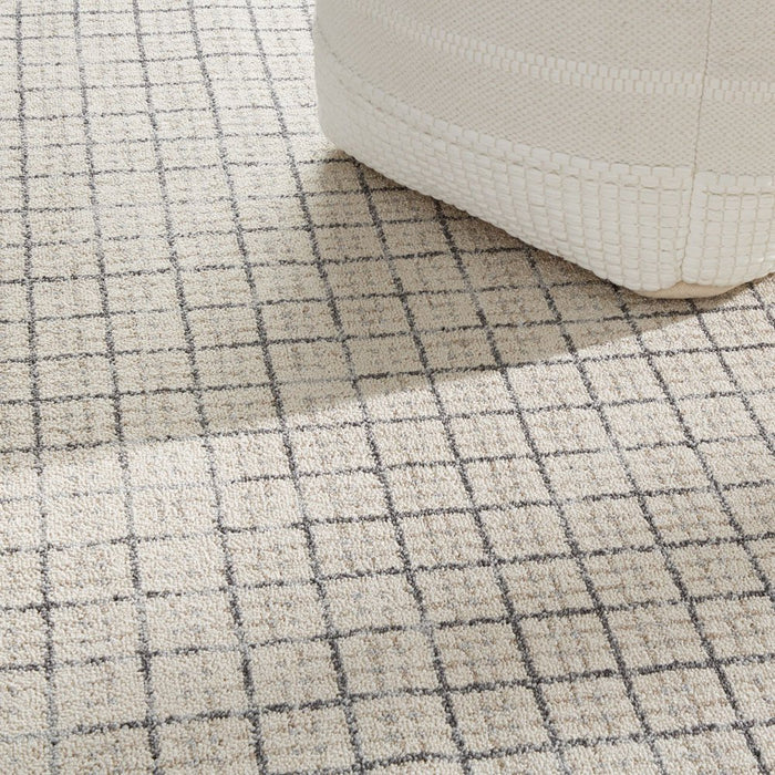 Wanda June Home Squares with Fringe Area Rug, Taupe, 7'8" X 10'2" by Miranda Lambert