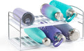 Upspace 8-Bottle Water Bottle and Travel Mug Cabinet Organizer, Adjustable Storage Rack for Kitchen Organization