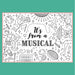 THEATRE NERDS COLORING PAGES by  | Hand-Drawn Illustrations - Printed on Matte Card Stock (8.5" X 11") - Set of 4 Individual Pages