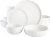 Gibson Home Oslo Porcelain Dinnerware Set, Service for 4 (16Pcs), White
